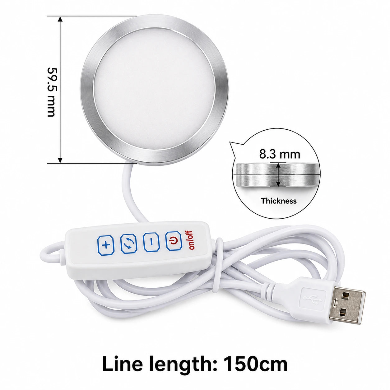 Lámpara LED USB Plisada